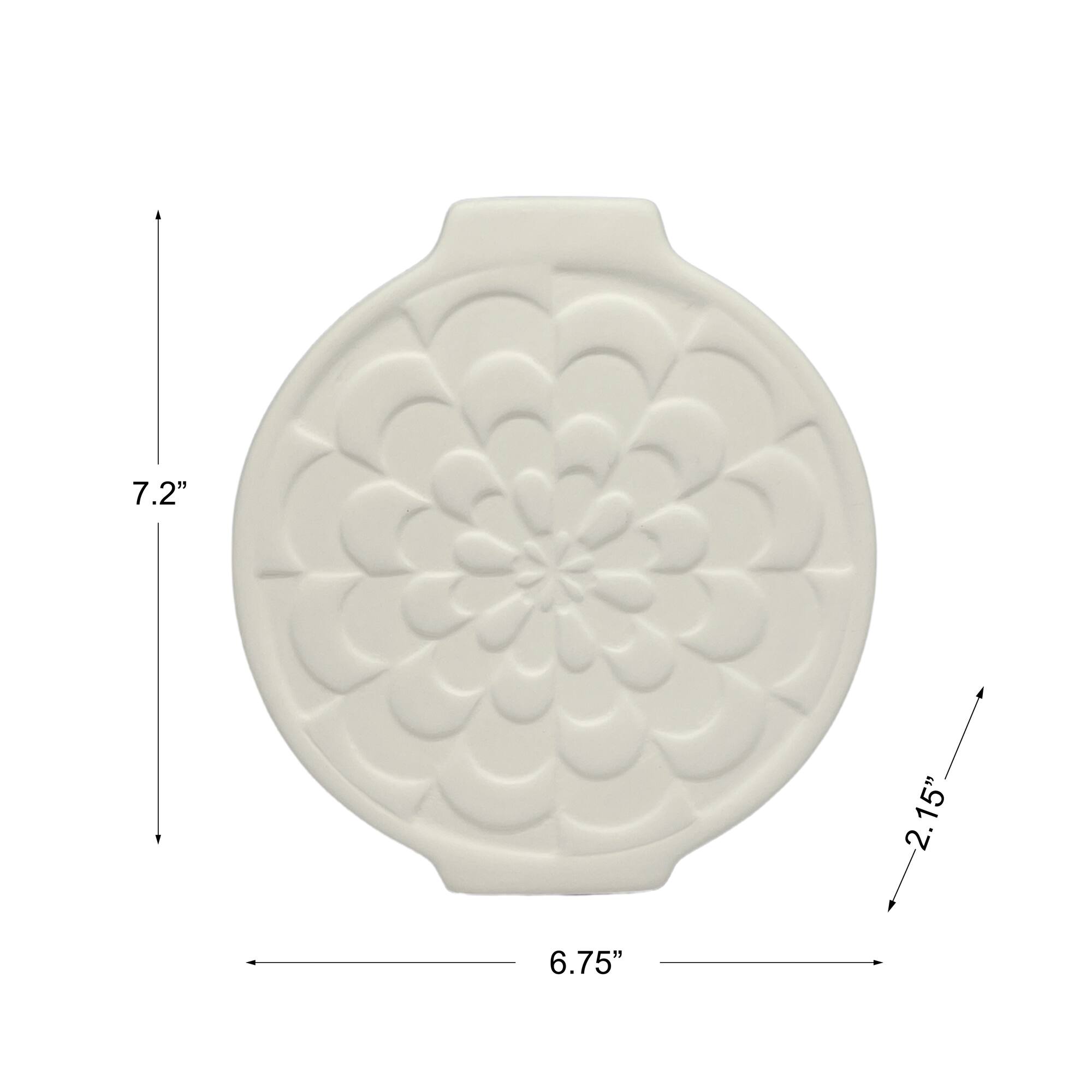 Jonathan Adler x Michaels 7.25" Embossed Flower DIY Round Ceramic Vase